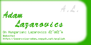 adam lazarovics business card